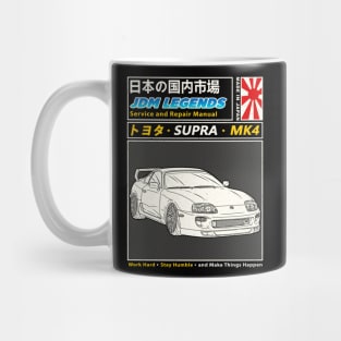 JDM Toyota Supra A80 MK4 Car Manual Book Cover Mug